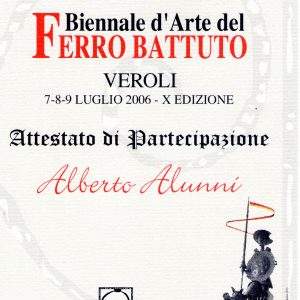 2006 Veroli Attestato